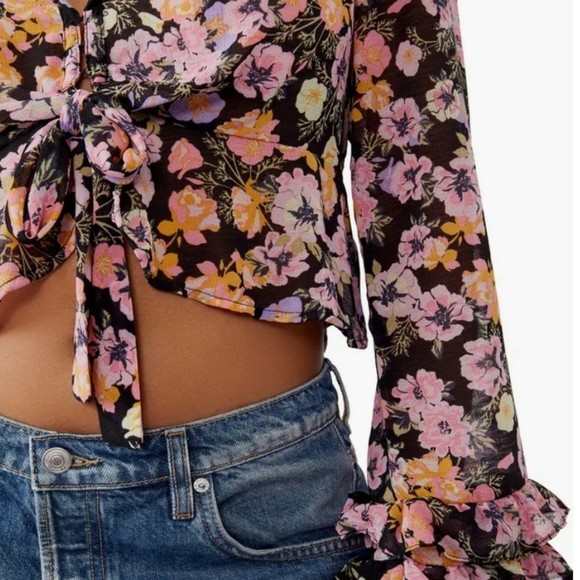 Free People Maybel Ruffle Crop Top - Picture 8 of 8